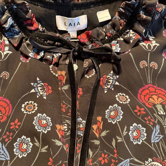 Anthropologie Laia Maxi Dress, Black Motif, SZ L - Picture 5 of 11